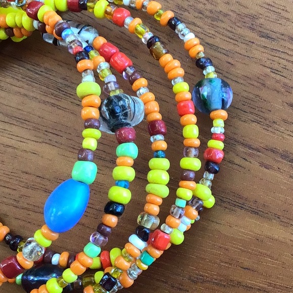 Glass Bead Bracelet Memory Wire Macys - Picture 4 of 4